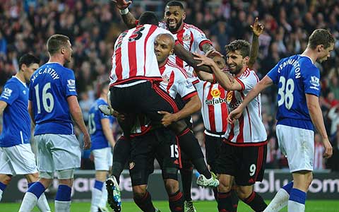 包含桑德兰击败埃弗顿，英超保级希望一线明朗的词条